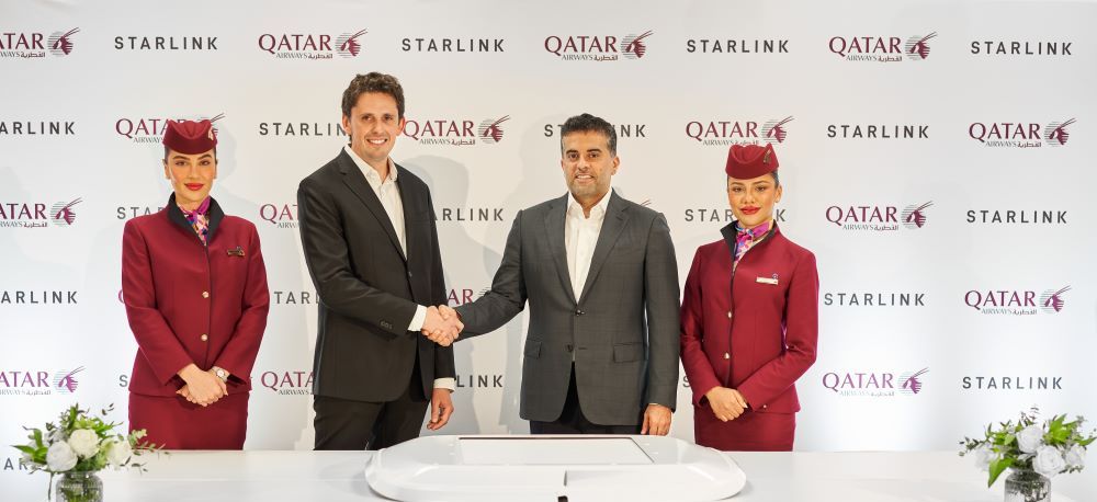 Qatar Airways équipe ses premiers avions de la connectivité Wi-Fi de Starlink